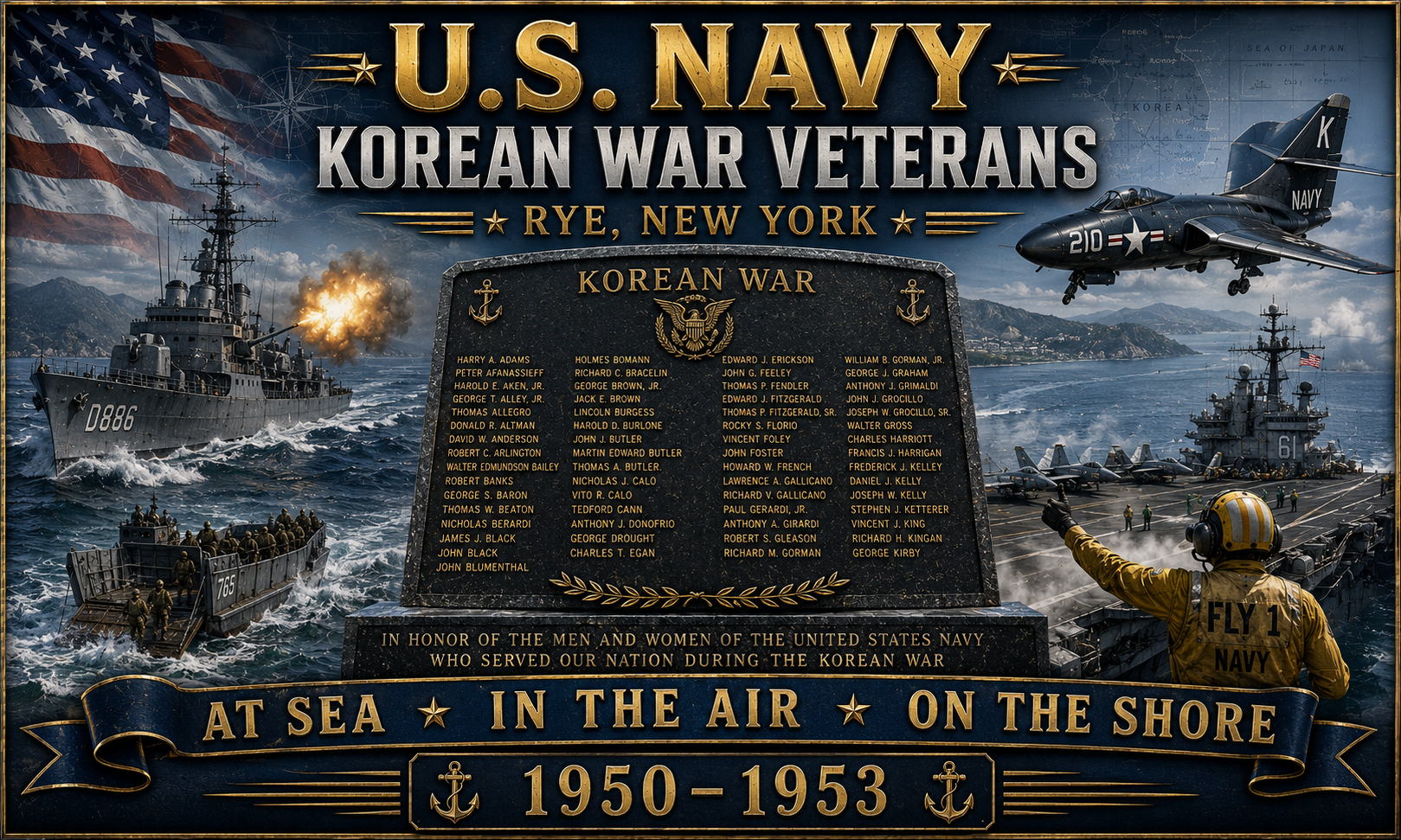 Korean War U.S. Navy Veterans Rye New York