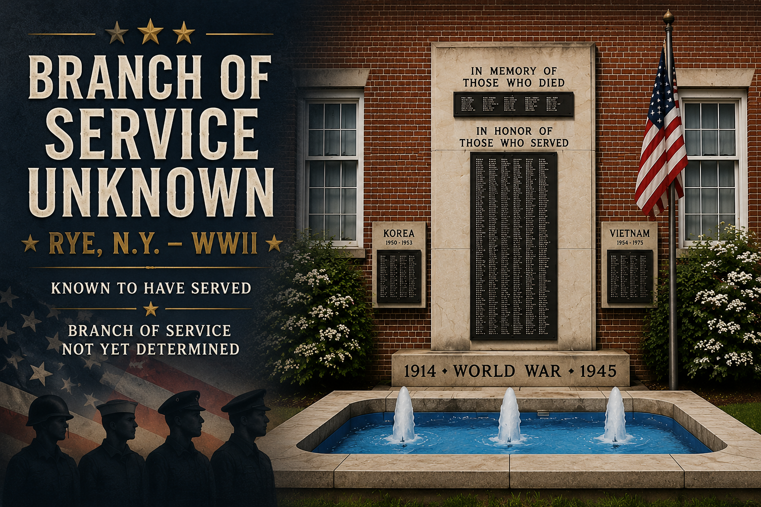 Branch of Service Unknown World War II Veterans from Rye New York