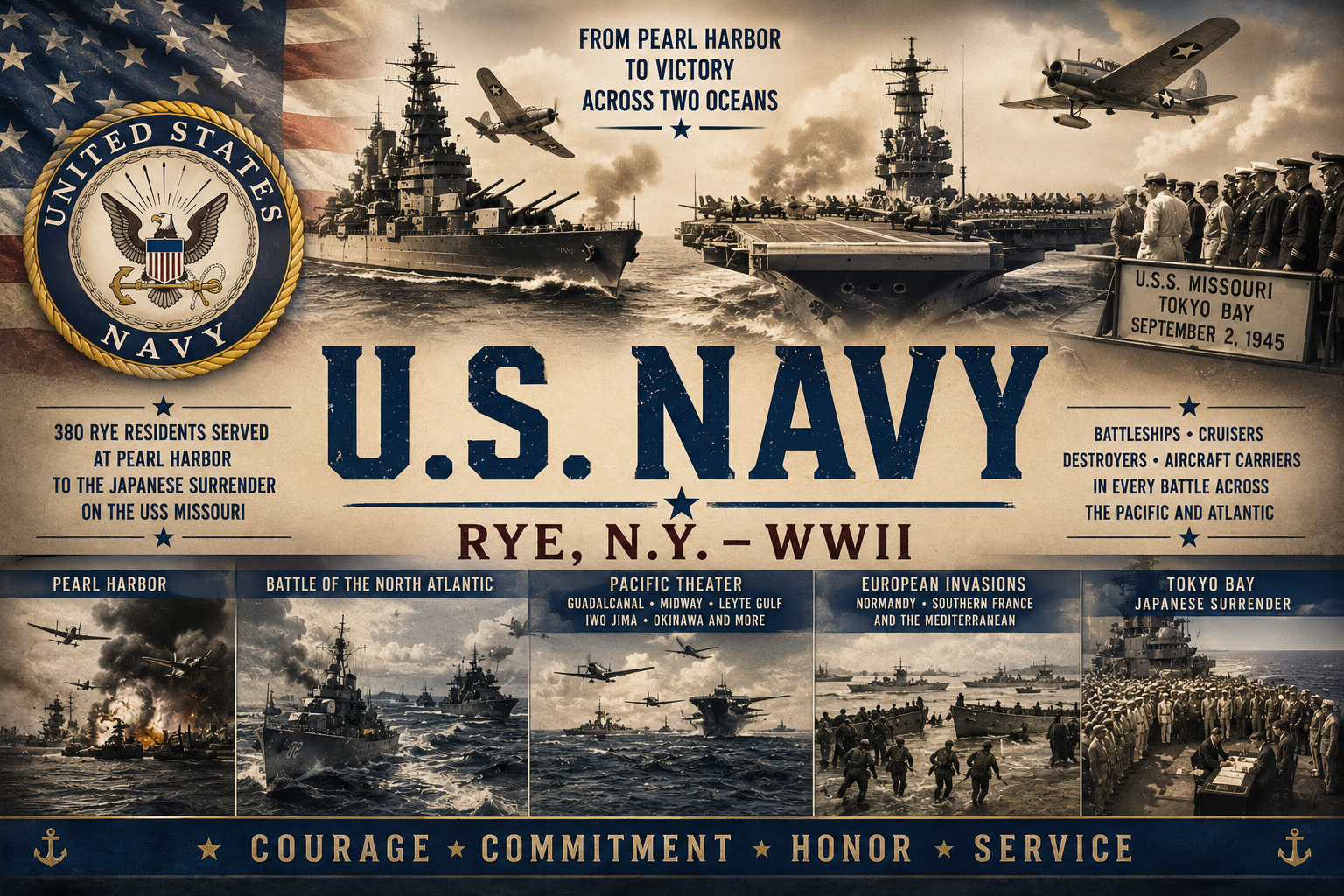 U.S. Navy World War II Veterans from Rye New York