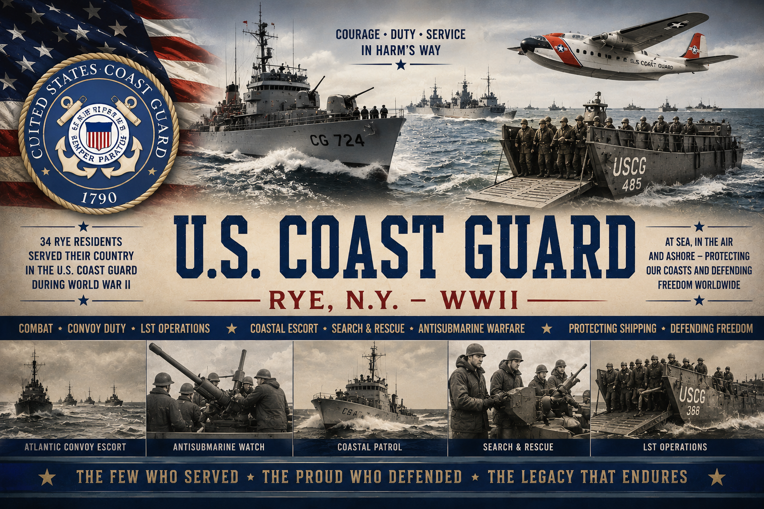 U.S. Coast Guard World War II Veterans from Rye New York