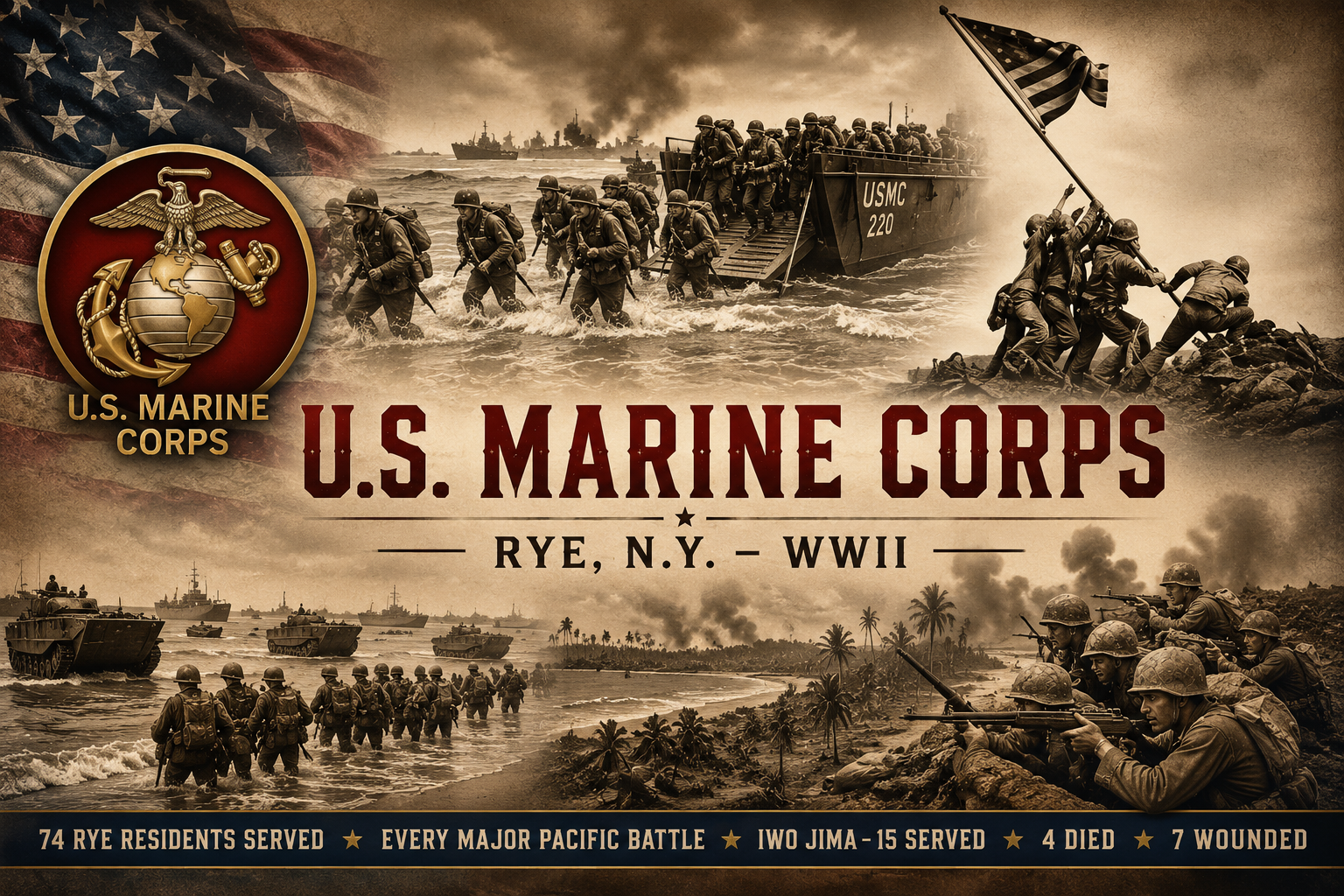 U.S. Marine Corps World War II Veterans from Rye New York