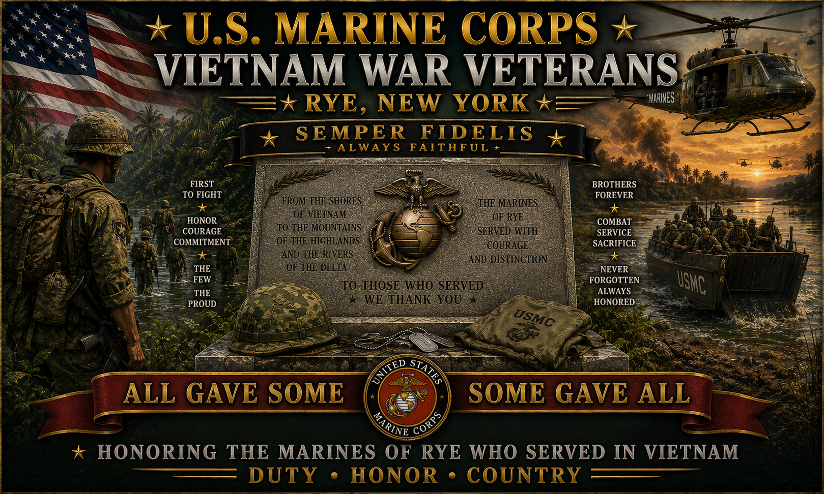 Vietnam War U.S. Marine Corps Veterans Rye New York