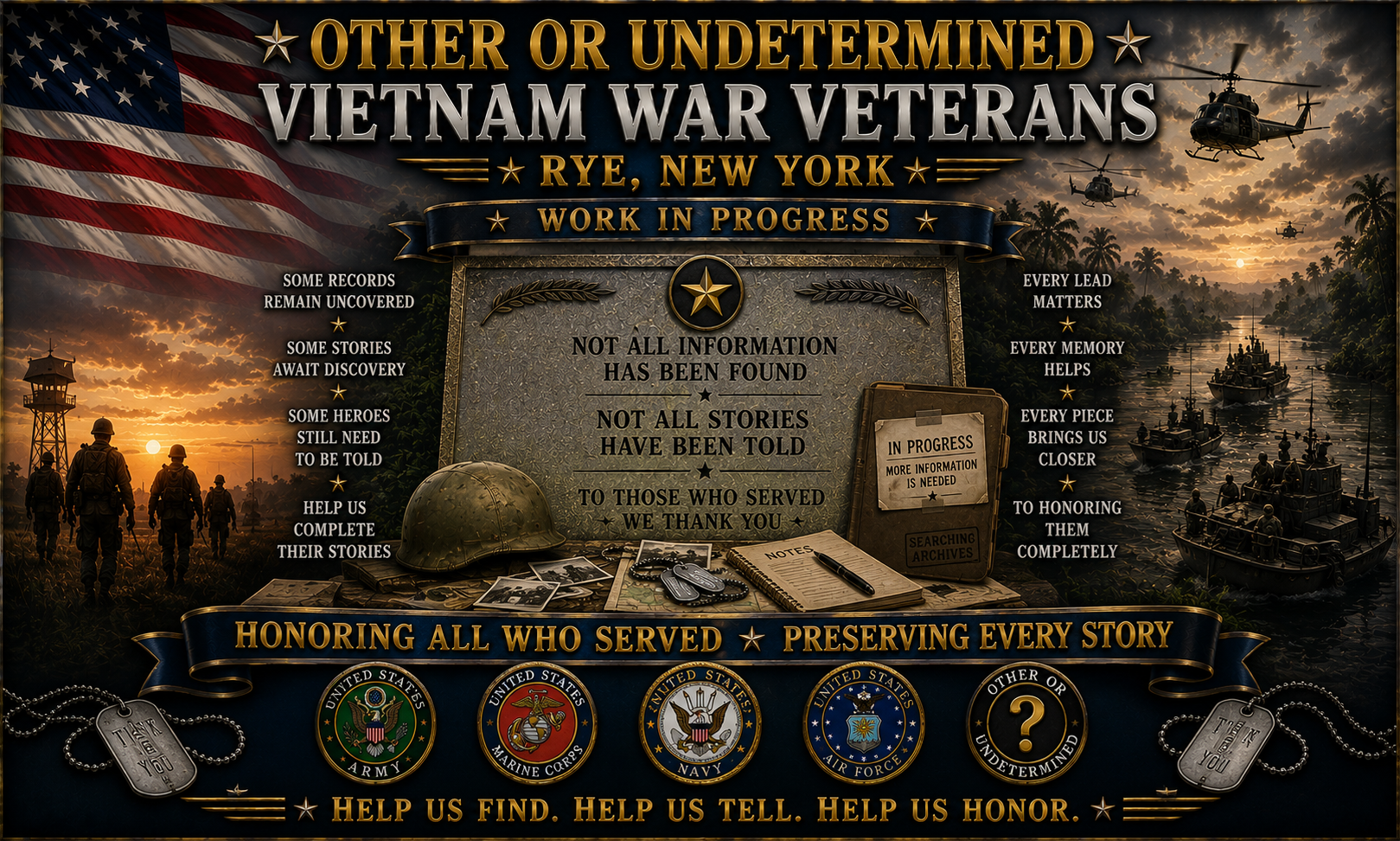 Vietnam War Other or Undetermined Service Veterans Rye New York