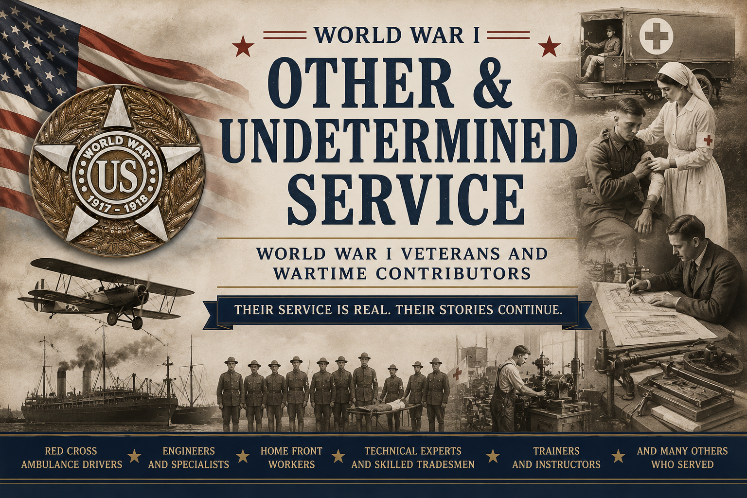 World War I Other and Undetermined Service Veterans from Rye New York